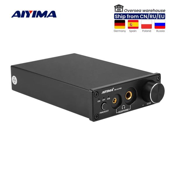 Amplificateur Aiyima Audio DAC A5 Pro TPA6120 Mini HIFI USB DAC Decoder Audio Audio Amplificateur 24bit 192KHz LM49720 ESS9018K2M