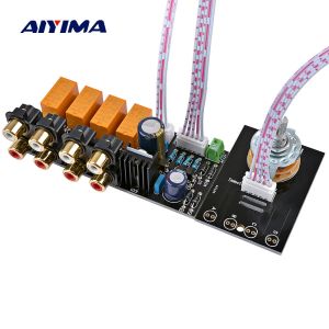 Versterker AIYIMA AUDIO SWITCH INPUT Selectiebord RCA 4 Way Audiosignaal Relay Selector Switching Board Lotus -stoel voor versterkerchassis