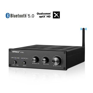 Amplificateur Aiyima Bluetooth 5.0 A300 Amplificateur Audio TPA3255 STÉRÉO AMP QCC3034 ES9023 Décodage APTX RCA XLR pour Home Theatre Diy 300WX2