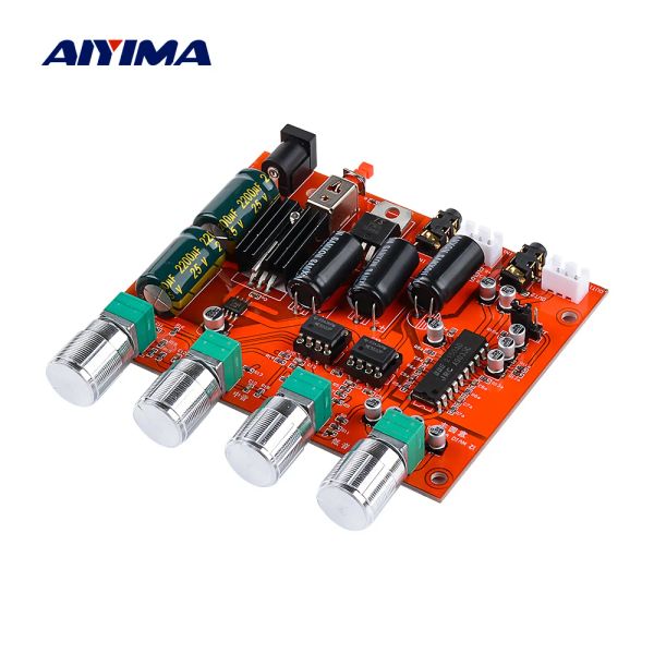 Amplificateur Aiyima NE5532 OP AMP PREAMP TONE BANDE NJM2150 BBE Module de traitement audio Alimentation unique pour Sound Home Theatre