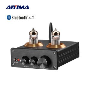 Versterker aiyima stereo buffer 6j5 (upgrade 6j1) bluetooth 4.2 5.0 buis voorversterker hifi versterker voorversterker met drievoudige bass toon ajustment