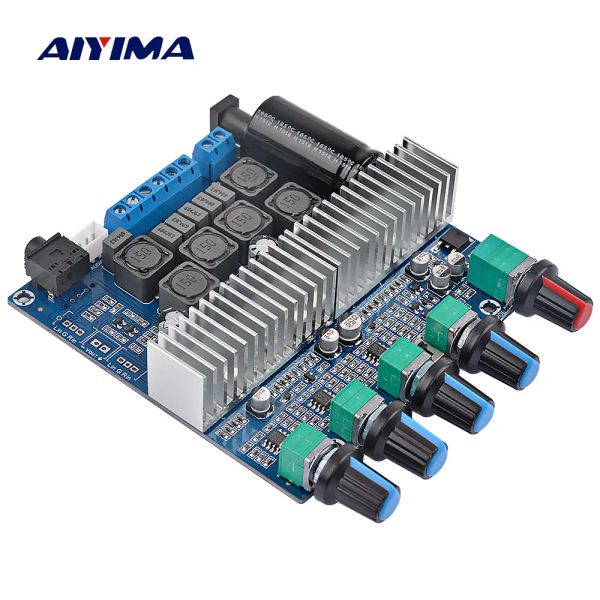 Amplificateur Aiyima TPA3116 Subwoofer Amplifier Board TPA3116D2 2.1 Amplificateur audio Power 50WX2 + 100W Amplificador de basse pour haut-parleur passif