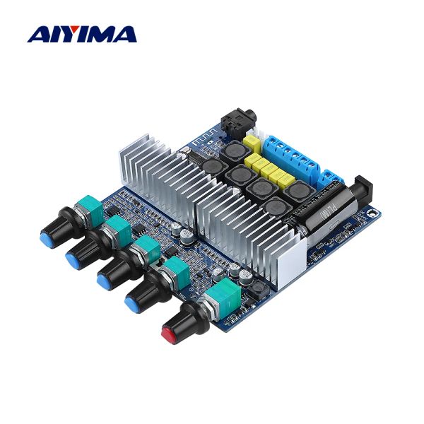 Amplificateur Aiyima TPA3116 Subwoofer Amplificateur Carte d'amplificateur 2.1 Channel High Power Bluetooth 5.0 Amplificateurs audio DC12V24V 2 * 50W + 100W Amplificador