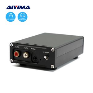 Amplificateur AIYIMA XMOS208 + ES9038 HIFI DÉCODIR AUDODER Amplificateur Stéréo Gaming DAC pour Home Desktop Power Amplificateur Actif En haut