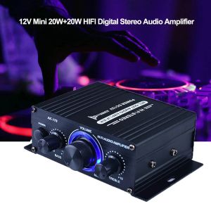 Amplificateur AK170 12V Mini 40W 20 * 20W HIFI Amplificateur audio stéréo numérique HIFI POUR AMP AMP Amplificador FM Radio Microphone Car Home Theatre