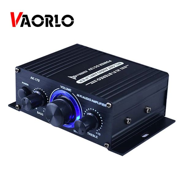 Amplificateur Aluminium ALLIAG AK170 Mini 12V 400W HIFI Digital Stéréo Amplificateur Amplificateur MP3 2 Channel Car The Home Theatre Amplificateur