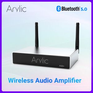 Amplificador A30+ WiFi y Bluetooth 5.0 Potencia de sonido Amplificador 30WX2 Mini Hifi Stereo Audio inalámbrico Amplificador de audio Multiroom digital