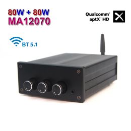 Versterker Bluetooth -versterker Infineon MA12070 TPA3116D2 Digitale audio Power AMP QCC3031 APTXHD SPREKERS HIFI STEREO KLASSE D 2.0