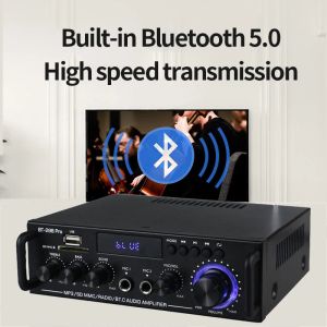 Versterker Bluetooth Sound -versterker Hifi Digital Power -versterker voor Home Theatre BT 298Pro Channel 2.0 Max 800W Support FM Radio 2MIC AMP