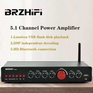 Versterker Brzhifi Audio TPA3116 High Power Amplifier 5.1 Channel Home Theatre LDAC Bluetooth 5.0 Subwoofer Power Amplifier Sound