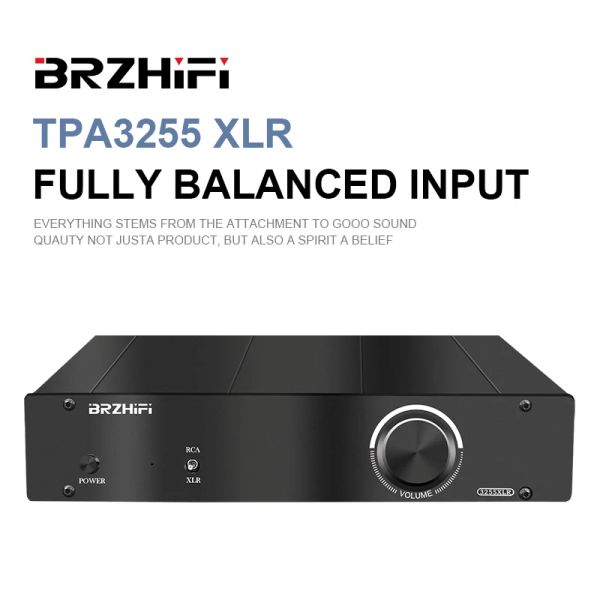 Amplificador BRZHIFI AUDIO TPA3255 XLR AMPLIFICADOR DE SONIDO ENTRADA ENTRO ENTRO BALLADA 300W*2 Audiófilo Amplificador digital HIFI AMP ESTEREO AMP