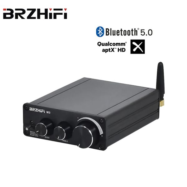 Amplificateur Brzhifi Bluetooth 5.0 QCC5125 MA12070 Amplificateur 2 * 80W 2.1 Power HD Audio AUTPX APTXHD HIFI MINI AMP AMP DIY Stéréo Home Theatre