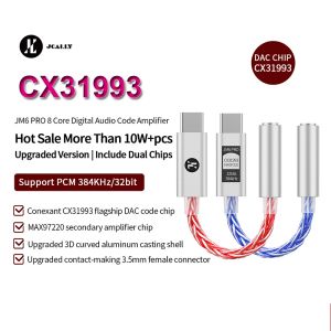 Versterker CX31993 MAX97220 USB Portable AMP JCALLY 3,5 mm Hifi Audio Interface Oortelefoonadapter PCM 32bit/384 kHz Hoofdtelefoon DAC