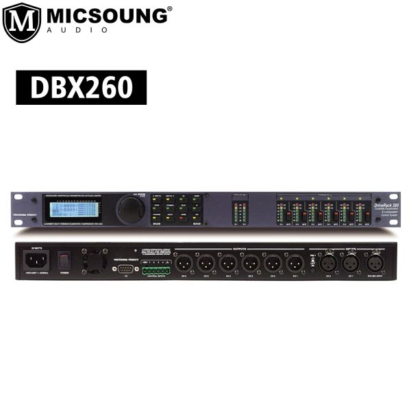 Amplificateur DBX Driverack PA + 2in6out 2x6 Out DSP Digital Audio Processeur Système de gestion de haut-parleur complet Équipement sonore