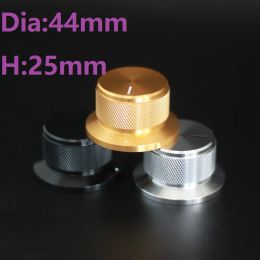 Versterker DIY Aluminium Knop 44 mm Amplifier Audio -behuizing Potentiometer Power Volumeregeling Duidt op Switch Gold