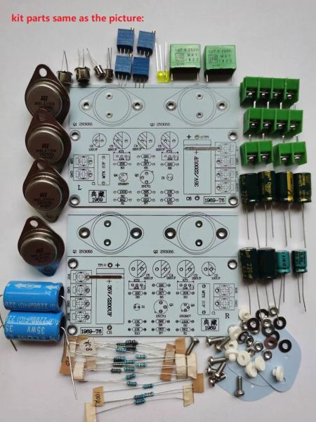 Amplificateur Kits de bricolage 2pcs gauche + canal lumineux 1969t6 Classe A Hifi Power Amplificateur Board Chip New Made in China
