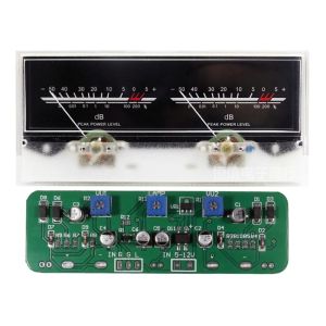 Amplificateur Double pointeur VU METER METTRE STÉRÉO AUDIO Amplificateur DB Indicateur de niveau Sound Meter Retour réglable avec pilote