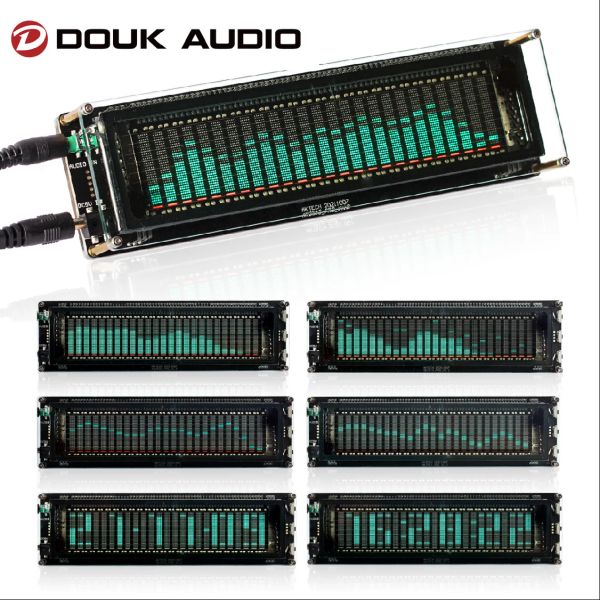 Amplificador Douk Audio AK2515 Audio Spectrum Analyzer VFD Nivel de sonido Medidor Vu Medidor Pantalla
