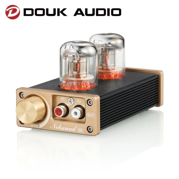 Amplificateur Douk Audio E6 Préamplificateur de tube à vide chauffé direct Classe un préamplificateur audio stéréo