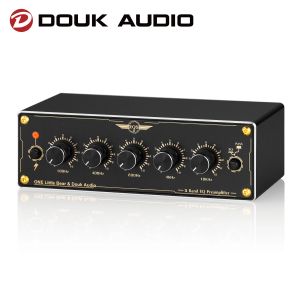 Amplificateur Douk Audio Eq5 Mini 2.0 canal 5bant Eq Préampe analogique Préamplificateur stéréo Processeur Audio Home / Car