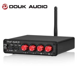 Amplificateur Douk Audio M4 Mini 2/4 canal Bluetooth 5.0 Amplificateur numérique Stéréo Récepteur audio Ample USB Music Player 50W * 4
