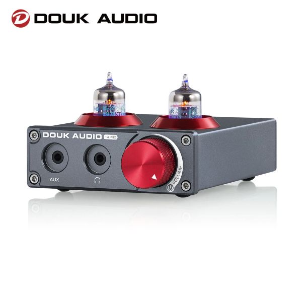 Amplificateur Douk Audio Mini Jan5654 Préampe phono du tube à vide pour Tellants Téléphone / PC / MP3 / TV Home Stéréo Préampe de casque Amplificateur