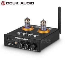 Versterker Douk Audio P2 Hifi Vacuüm Tube Preamp Bluetooth 5.0 Receiver Stereo hoofdtelefoonversterker USB Music Player