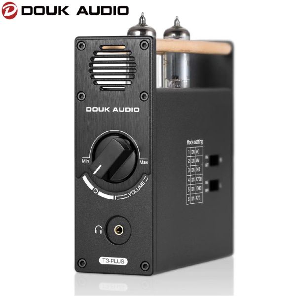 Amplificador Douk Audio T3 Plus Mini 6a2 Tubo de vacío MM / MC Phono Preamp para tocadiscos HIFI STEREO RCA Preamplificador Auricular Auricular