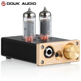 Versterker Douk Audio U10 Hifi Valve Tube Preamp Stereo Aux Desktop Audio voorversterker 6,35 mm/3,5 mm hoofdtelefoonversterker