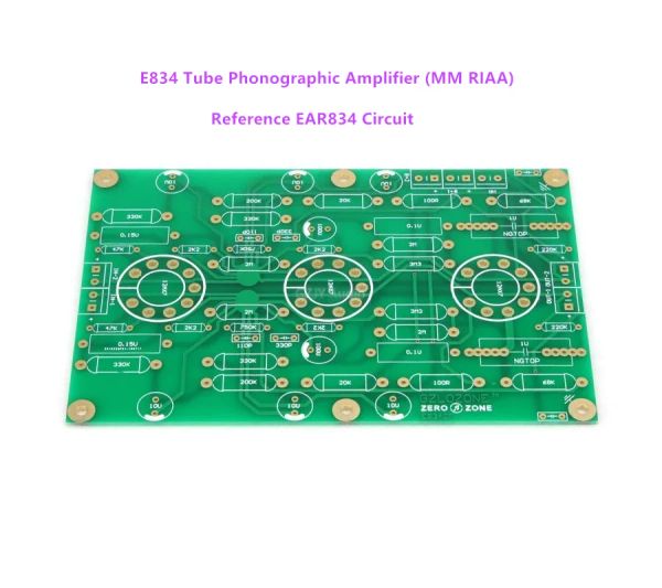 Amplificateur E834 Tube Phonographic Amplificateur (MM RIAA) Référence Circuit, PCB ou kit