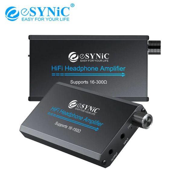 Amplificateur Esynique 16300Ω / 16150Ω Amplificateur de casque HIFI avec un commutateur de gain de prise AUX de 3,5 mm pour l'amplificateur d'alimentation portable de téléphone mobile MP3 / 4