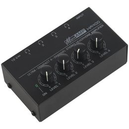 Amplificador Enchufe Europeo Ha400 UltraCompact 4 Canales Mini Audio Estéreo Amplificador De Auriculares Con Adaptador De Corriente Negro
