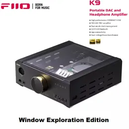 Versterker (Exploration Reach) Fiio K9 Desktop -hoofdtelefoonversterker AMP USB ES9038PRO*2 DAC Bluetooth Hifi Audio Thx AAA 788+ LDAC DSD512