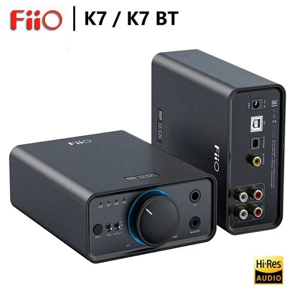 Amplificateur FIIO K7 / K7 BT AK4493S * 2 HIFI Desktop DAC casque amplificateur XMOS XU208 PCM384KHZ DSD256 USB / OPTICAL / COAXIAL / RCA Entrée