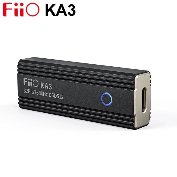Amplificateur FIIO KA3 Portable USB DAC casque amplificateur ES9038Q2M DAC Chip 32bit / 768 kHz DSD512 3,5 / 4,4 mm pour la fenêtre Mac Android iOS