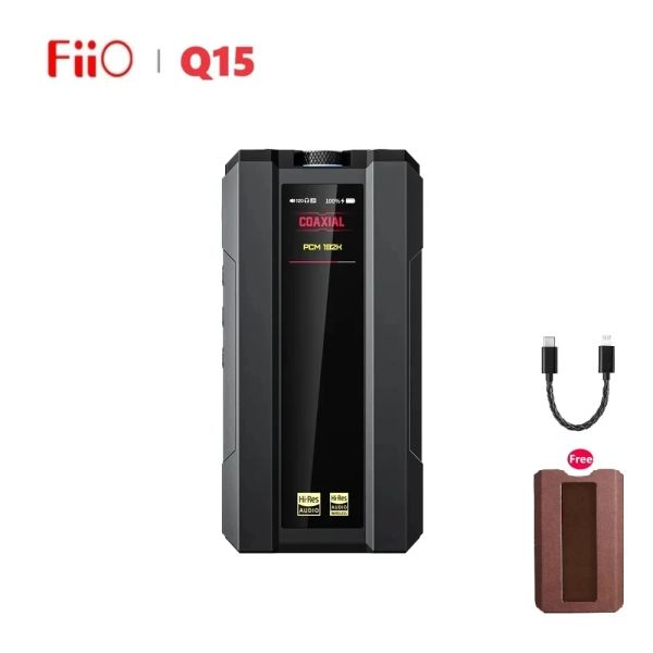 Amplificateur FIIO Q15 Bluetooth 5.1 MQA USB DAC AMP Embauche audio Casque d'amplificateur HIFI DÉCODER HIFI 3.5M / 4.4 mm PCM768 DSD512
