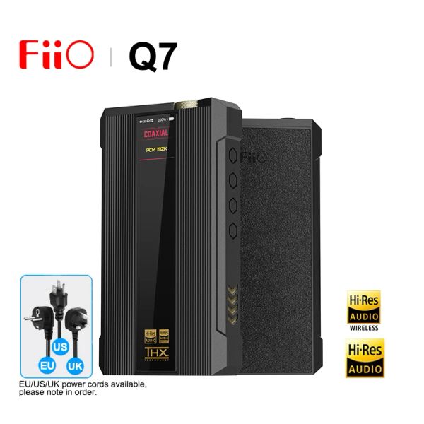 Amplificateur FIIO Q7 Portable DesktopClass casque amplificateur amplificateur DAC Highend XU316 ES9038PRO QCC5124 CHIPS 3000MW PLUS DE SORTIE DSD512