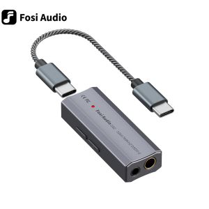 Versterker Fosi Audio DS2 DS512 HIFI DAC -hoofdtelefoonversterker Mini Audio USB DAC AMP Ondersteuning 32bit/768 kHz met 3,5 mm 4,4 mm dubbele uitgangen