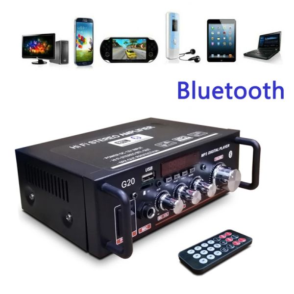 Amplificateur G20 Digital Home Amplifier 110V / 220V 5.0 Hifi Subwoofer Home Theatre Sound avec télécommande Subwoofer