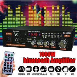 Amplificador G30 G919H 1000W Amplificadores de potencia de inicio Audio Bluetooth Amplificador Subwoofer altavoces Sistema de sonido de audio de teatro 220V/110V FM