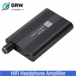 Versterker Grwibeou 16300 ohm hoofdtelefoonversterker 16150 ohm HiFi oortelefoonversterker 3,5 mm Jack Aux draagbare verstelbare audioversterker