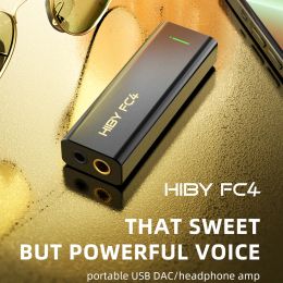 Amplificateur HIBY FC4 USB DAC Décodage Dongle Casque Amplificateur MQA Audio DSD256 3,5 mm 4,4 mm Sortie pour Android iOS Win10