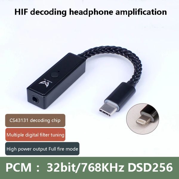 Amplificateur Hifi Headphone Amplificateur CS43131 DSD256 786KHz Decoder Double Crystal Crystal FPGA Chif