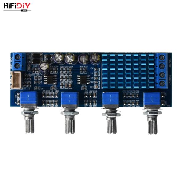 Amplificateur Hifidiy TPA3116 2.0 Amplificateur Car Car Board Amplificateur audio numérique 50W * 2 TPA3116 Ajustement de basse moyenne triple pour le haut-parleur A2.04P