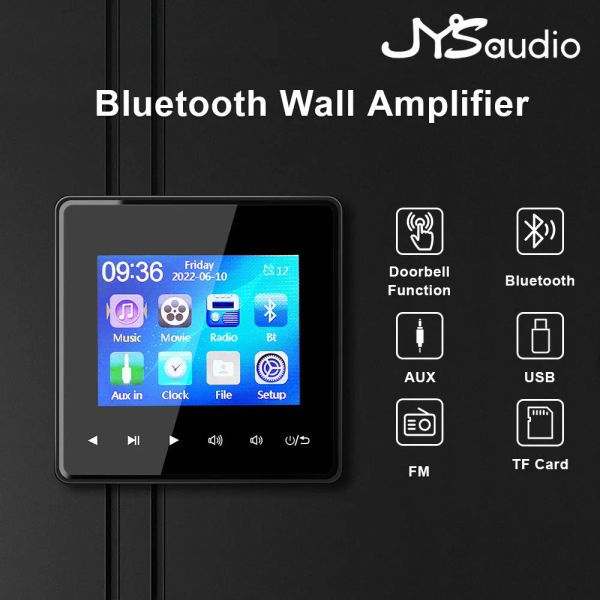 Amplificador Inicio Nuevo Mini Bluetooth Compatible 2.8 HD Pantalla Amplificador Música Centro Sistema de sonido TV Tablet Smart Stereo FM Aux