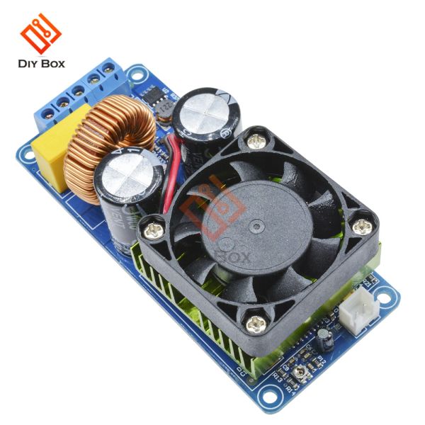 Amplificateur IRS2092S 500W Classe D Mono Sound Amplificer Board Module HIFI High Power Digital AMP 20HZ20KHz Protection de haut-parleurs avec les ventilateurs