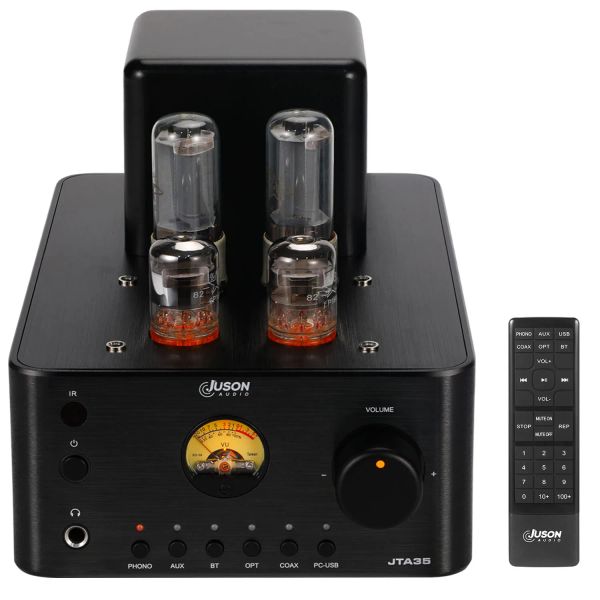 Amplificateur Juson Audio JTA35 HiFi Vacuum Tube Amplificateur Remote Hybrid Home Valve Récepteur Phono Préampe USB DAC dans le casque de casque