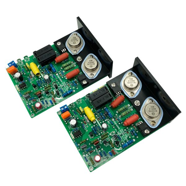 Amplificateur LJM Quad405 Clone MJ15024 100W 8r une paire Kits de bricolage fini Baord Baord Double Channel Board Amplificateur avec Angle Aluminium