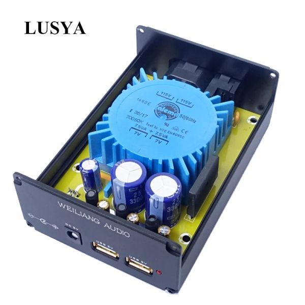 Amplificateur Lusya 5V USB HIFI Power Power DC Regulator Alimentation 15W CAS XMOS Raspberry For Home Amplificateur T0089