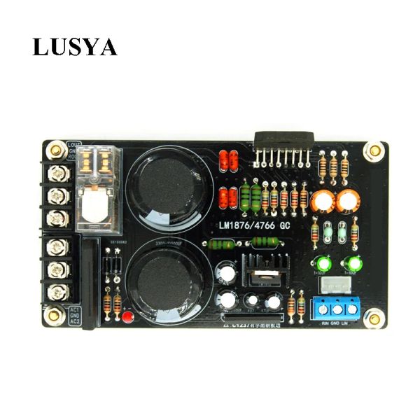 Amplificateur Lusya LM1876 Amplificateur numérique Board audio double canal 60W Board d'amplificateur Kit de bricolage pour haut-parleur 48 ohm